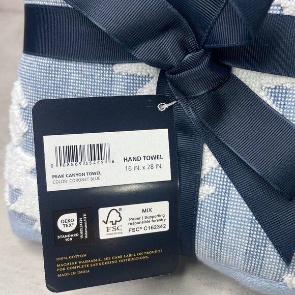 Pendleton Peak Canyon Blue Bath Hand Towels Set of 4 - Picture 6 of 6